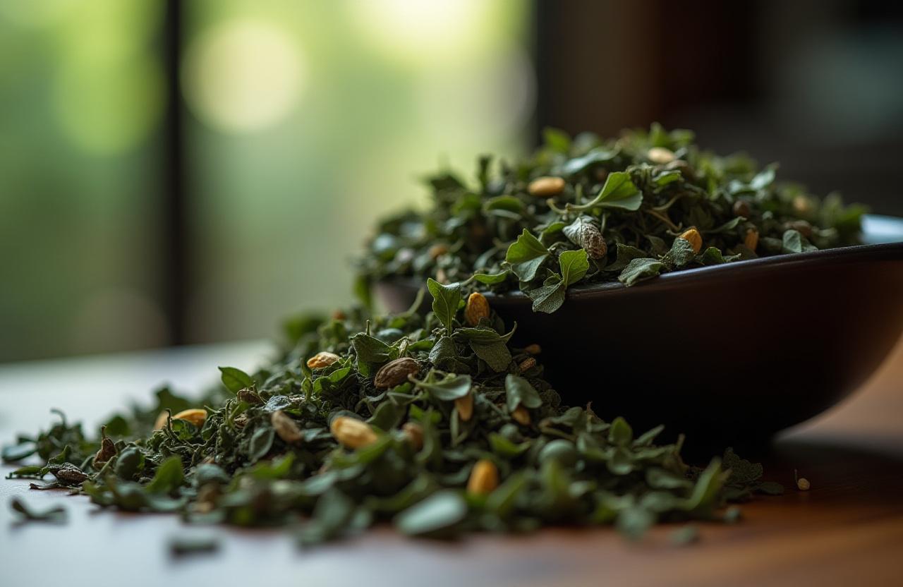 Close up of luxury loose leaf tea