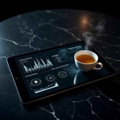 Detailed tea market data charts and visual metrics
